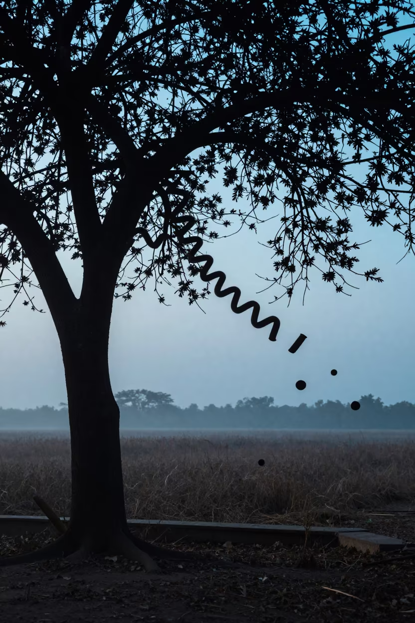 Python in Fig Tree Frozen Time in at the edge of a reed bed near Kano