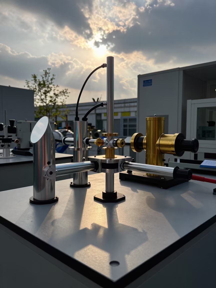 Quantum Optics Setup Mirrored on Vibration Table in near Chongqing