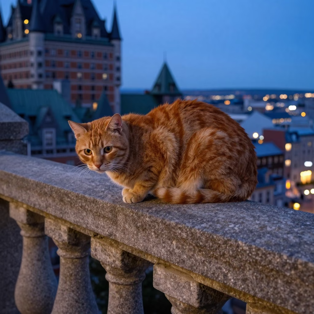 Quebec City Ginger Cat in in Quebec City, Quebec, Canada