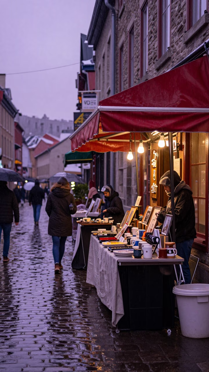 Quebec City Vendor Display in in Quebec City, Quebec, Canada