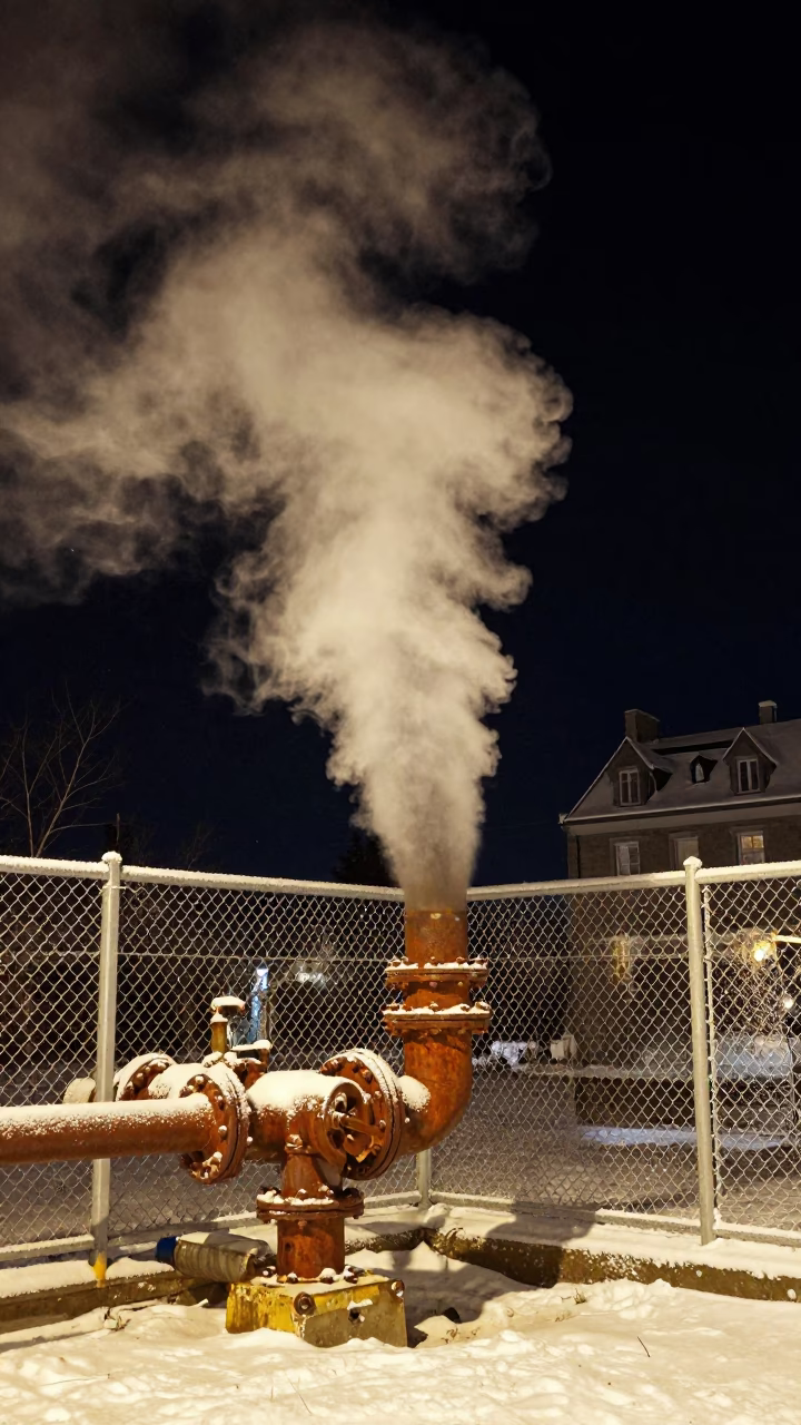 Quebec City Winter Night at The Deepest Night Sky Light in in Quebec City, Quebec, Canada