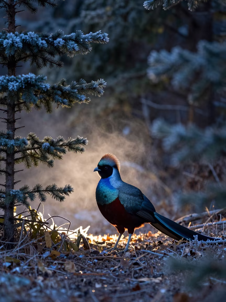 Resplendent Quetzal on Manitoba Trail in along a game trail in Manitoba
