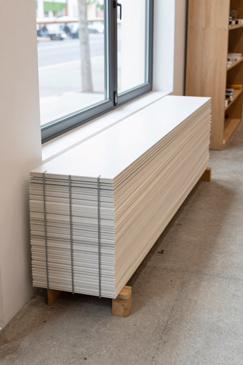 Queue Barrier Stack in Lyon Stockroom in inside a stockroom behind the sales floor near Lyon