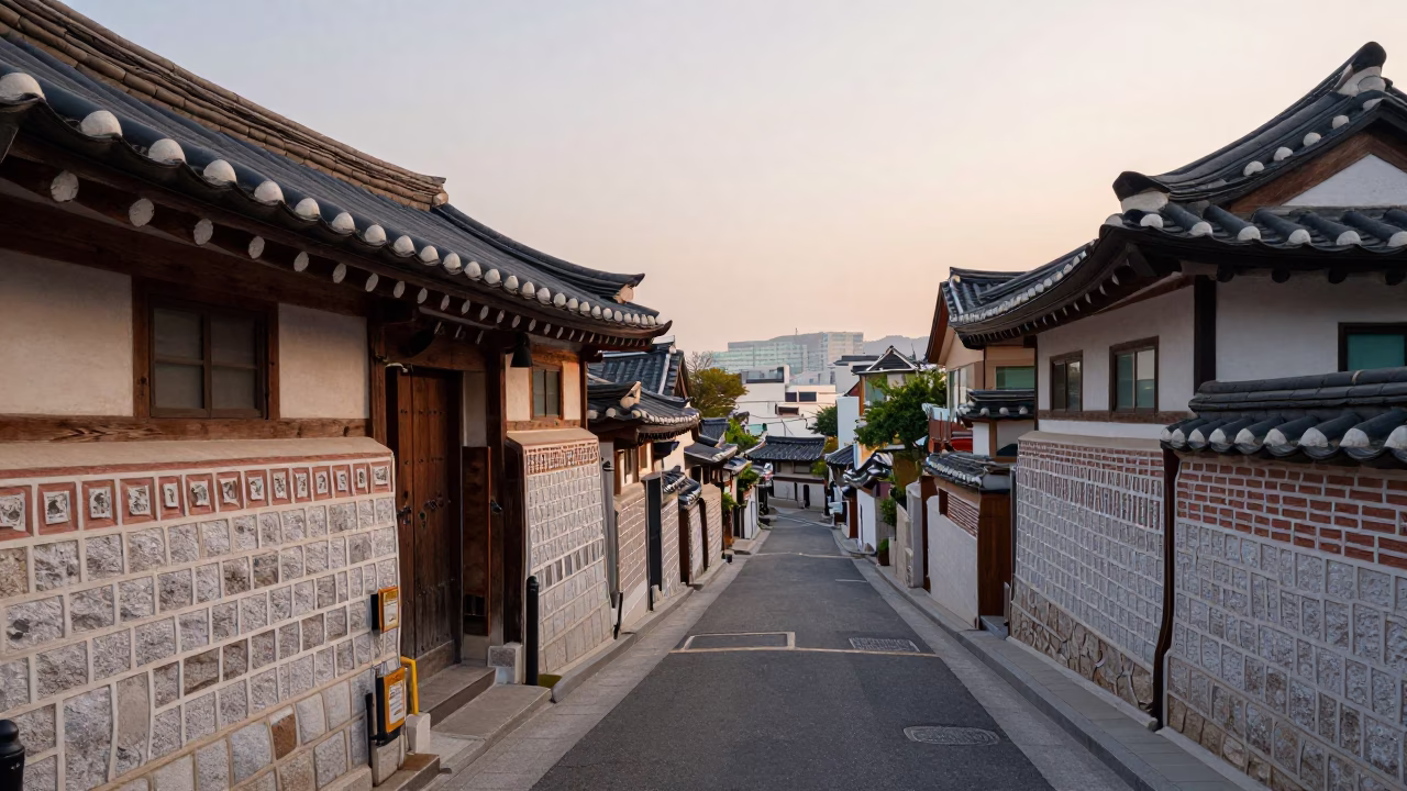 Quiet Alley in Busan in in Busan, South Korea