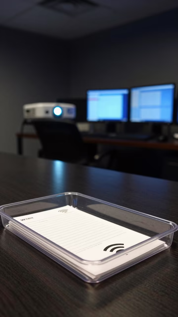 Quiet Operations Center Voucher Tray Before Dawn in in an operations center under monitor glow near Charlotte