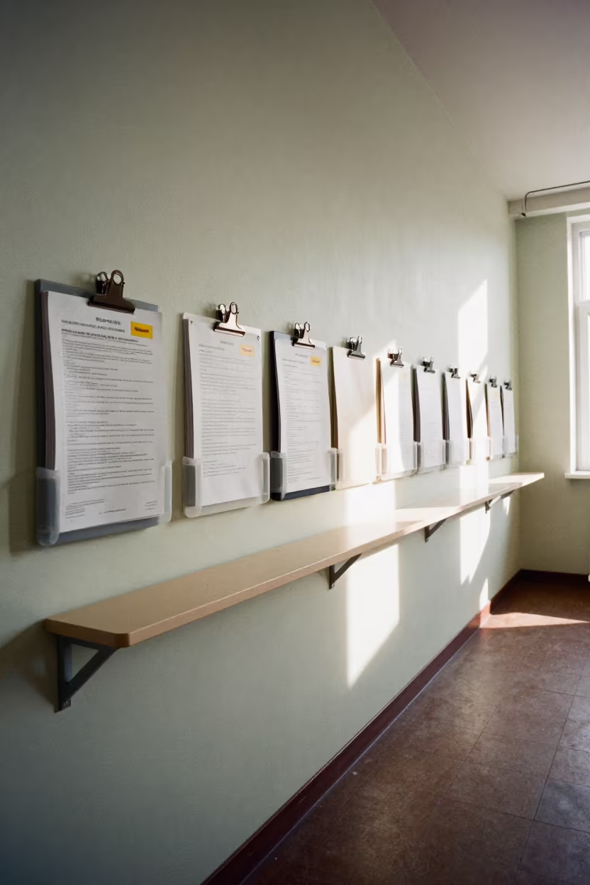 Rabbit Carrier Tag Board at Prague Intake Counter in inside a fish bagging counter zone near Karlin, Prague