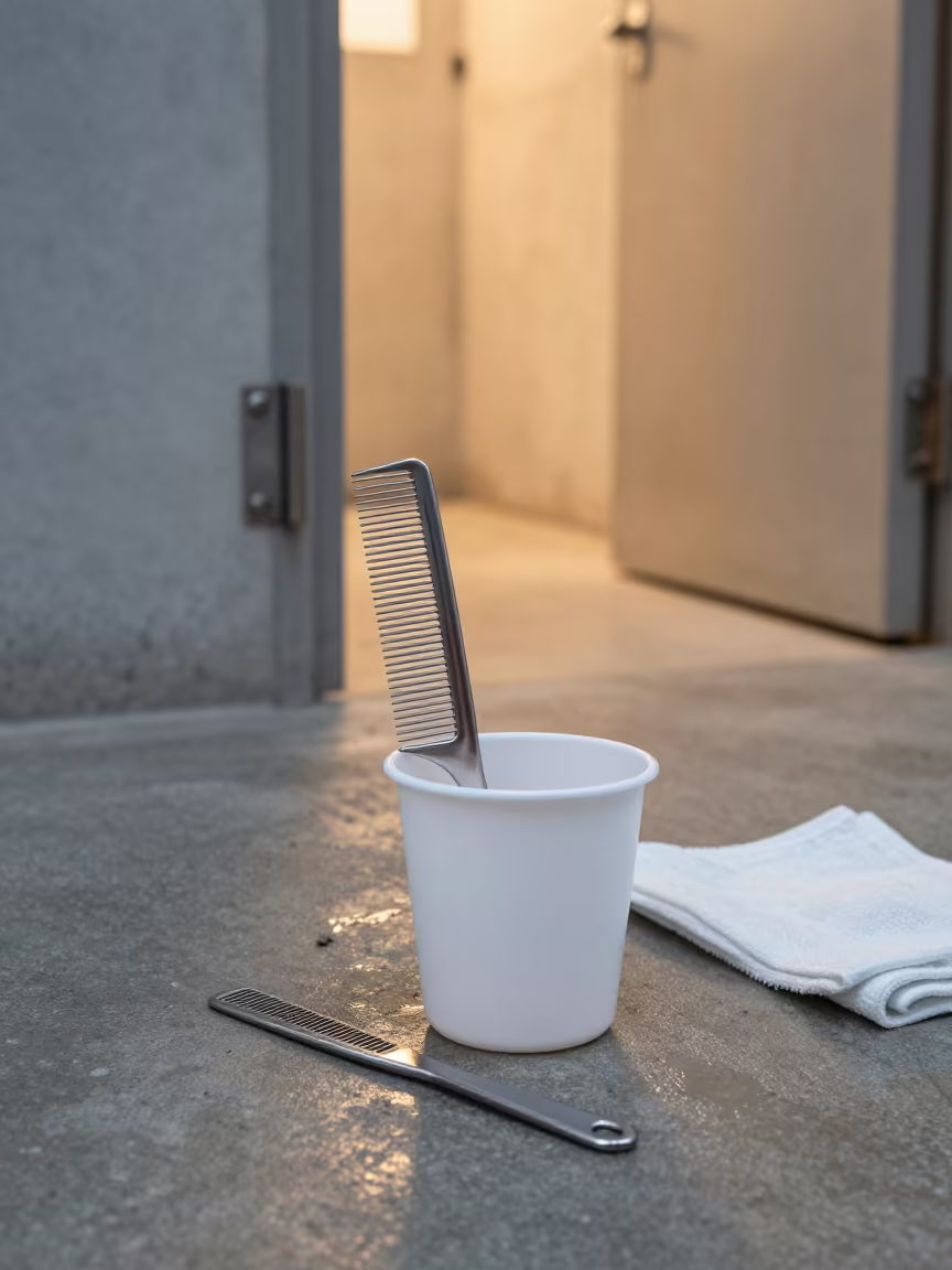 Rabbit Grooming Reset in Guangzhou Kennel in in a boarding kennel corridor in Haizhu, Guangzhou