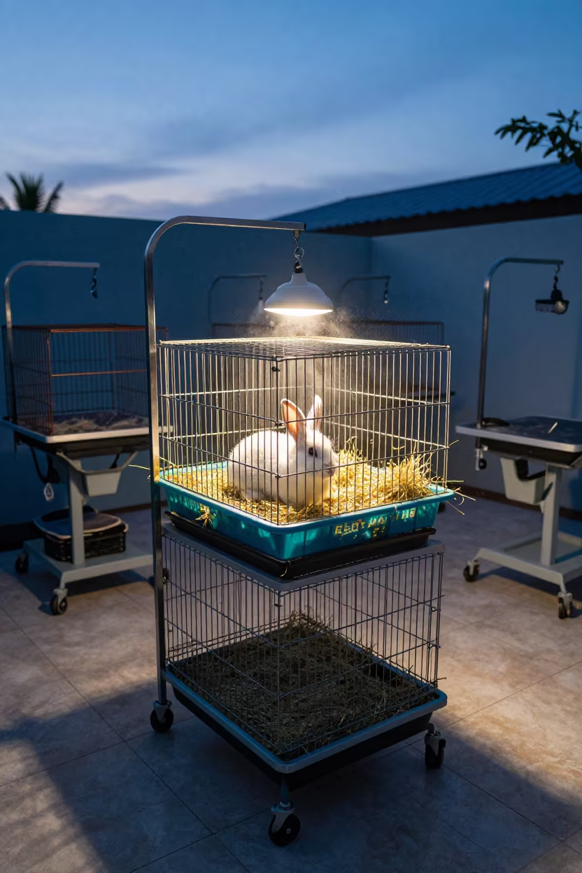 Rabbit Hay Cart in Boracay Grooming Bay Twilight in inside a grooming bay near Boracay
