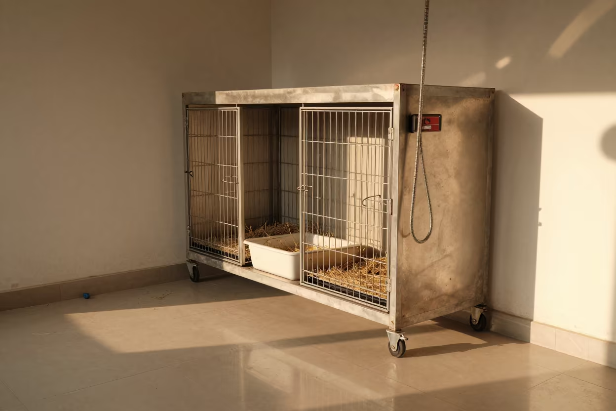 Rabbit Hay Cart at Golden Hour Dog Wash Ujjain in at a self-serve dog wash station near Ujjain