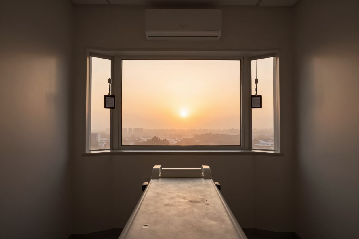 Radiology Booth Sunset Light Durban MRI Suite in inside an MRI suite in Durban