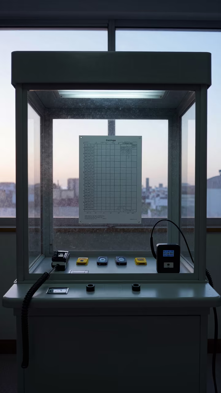 Radiology Control Booth at First Light in inside an imaging control area behind glass in Providencia, Santiago