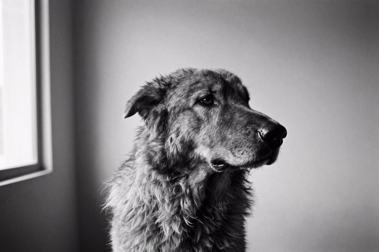 Rafeiro do Alentejo Portrait in Thanjavur Studio in in a quiet portrait studio with a plain backdrop and eye-level framing in Thanjavur