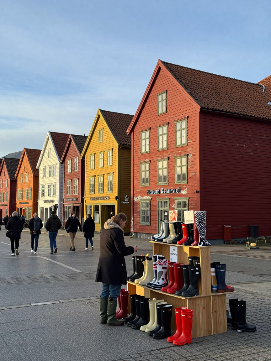 Rain Boots in Bergen in in Bergen, Norway