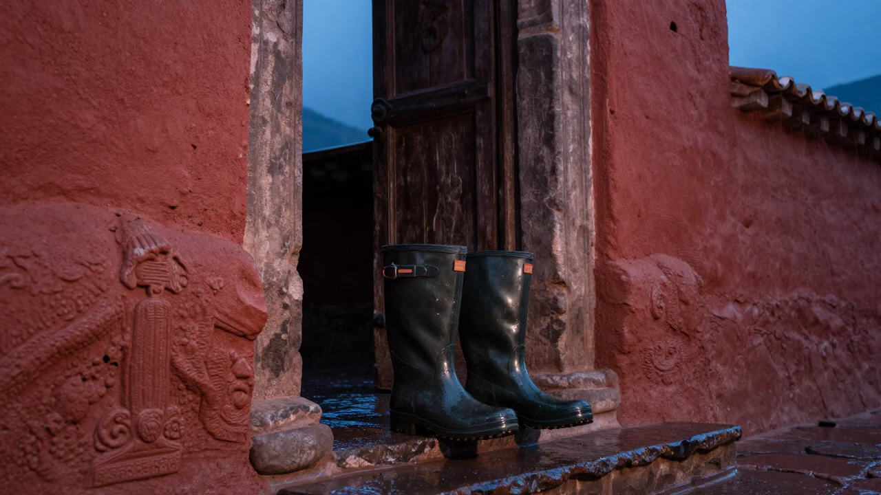 Rain Boots in Cusco in in Cusco, Peru