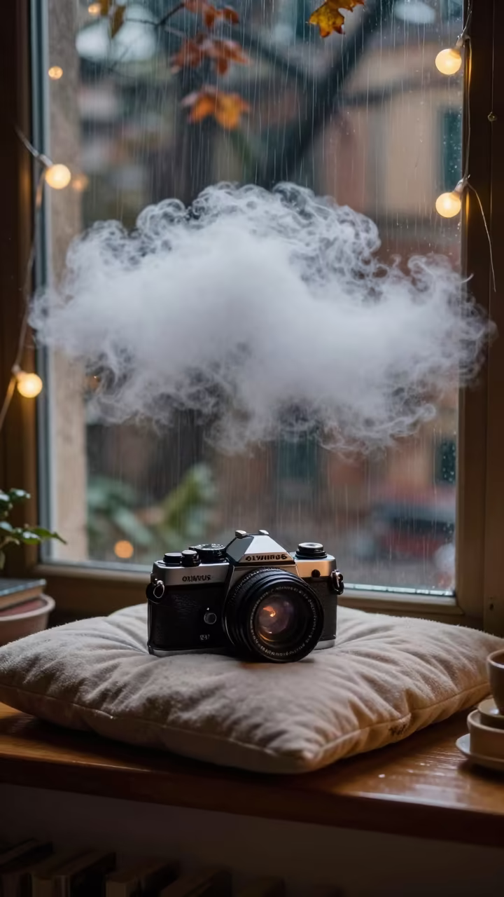 Rain Cloud on Cushion in Genoa Nook in on a reading nook cushion in Genoa