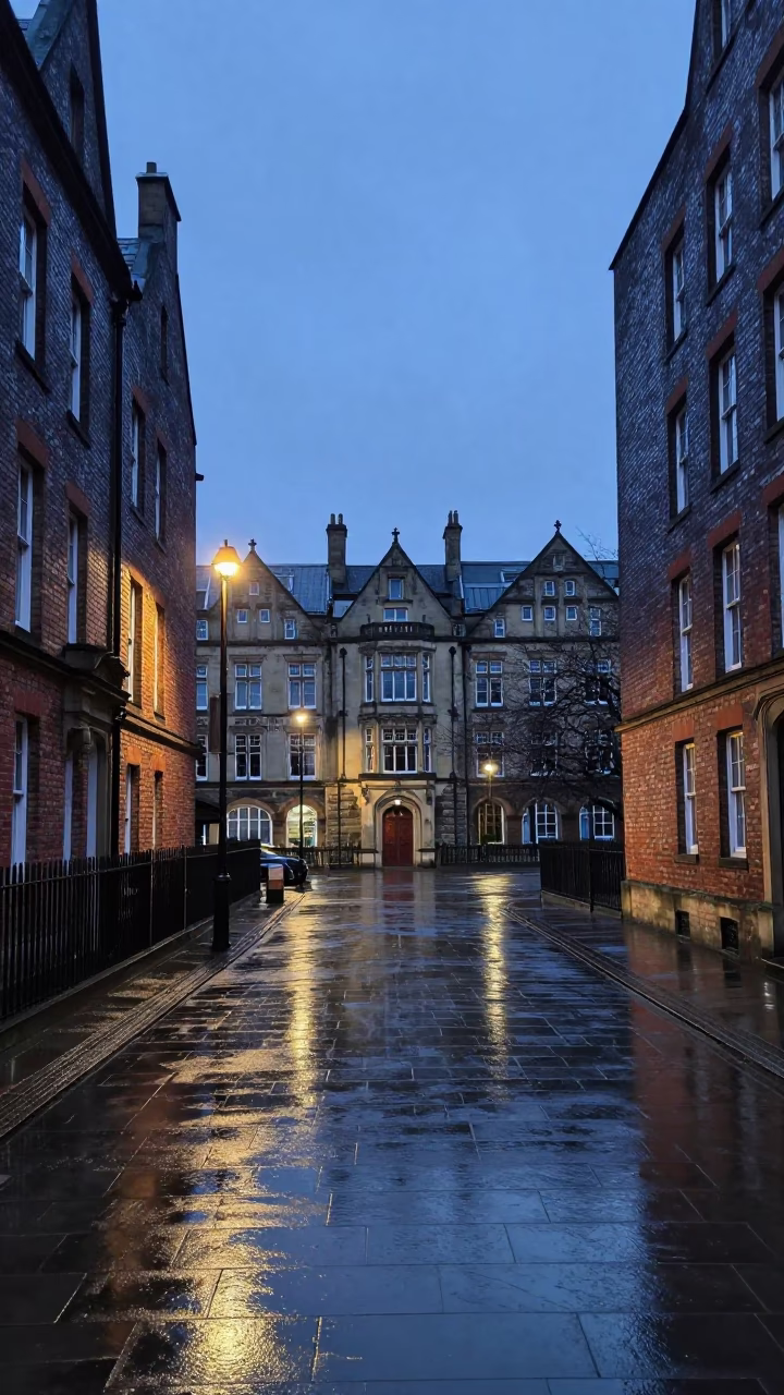 Rain in Bristol at Blue Hour in in Bristol, United Kingdom