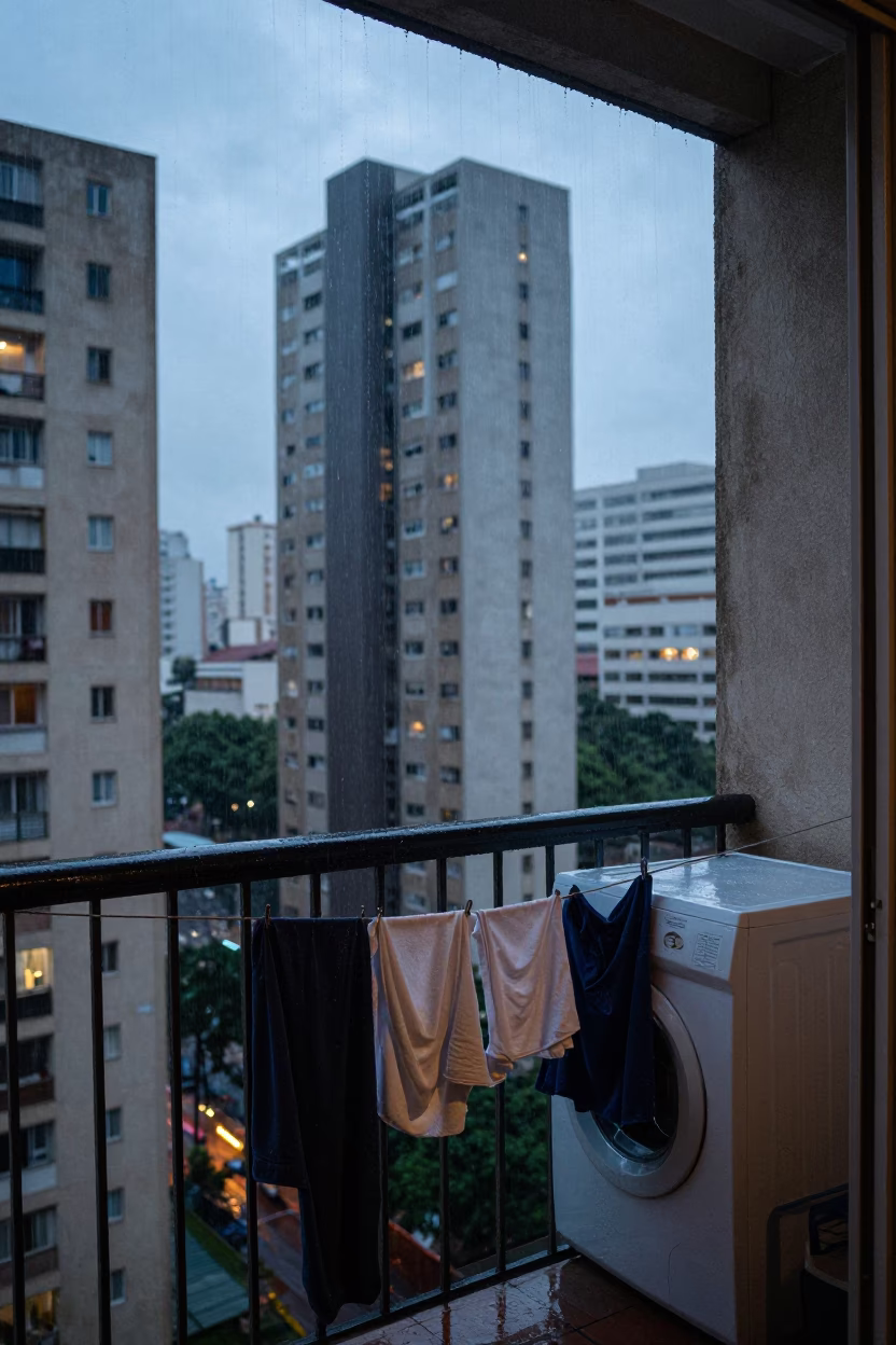 Rain in São Paulo in in São Paulo, Brazil