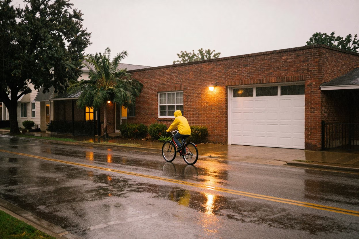 Rain Reflections in Austin at Dusk Light in in Austin, Texas, United States