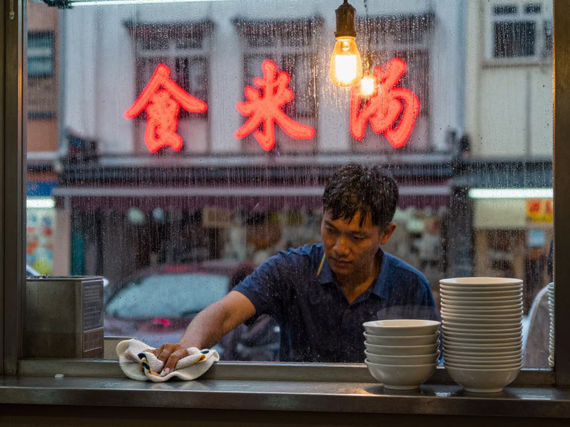 Rain-streaked Glass in Singapore in in Singapore, Singapore