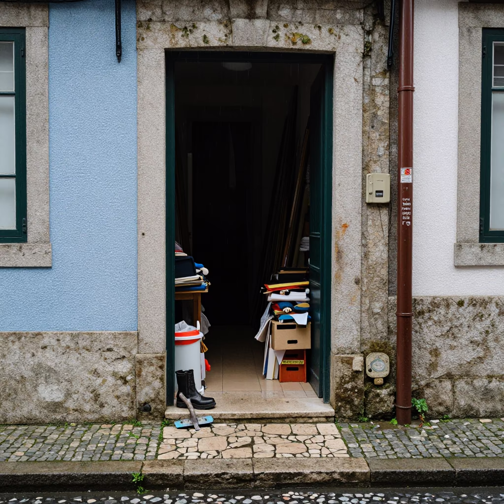 Rainy Entrance in Porto in in Porto, Portugal