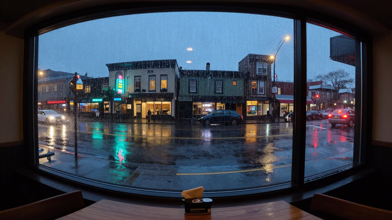 Rainy Window in Seattle in in Seattle, Washington, United States