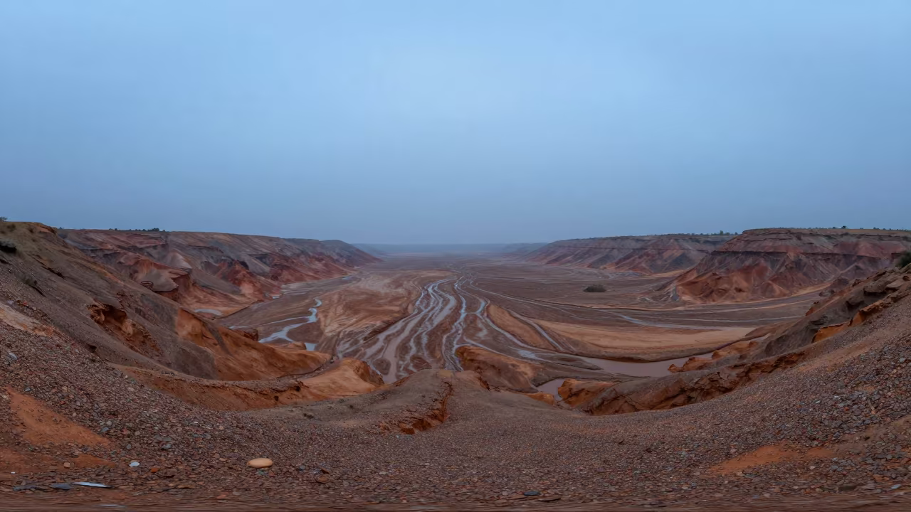 Rajasthan Alluvial Fan After Rain in across a floodplain after rain in Rajasthan