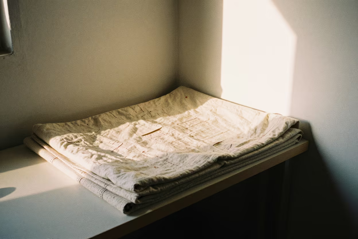 Rajshahi Tapestry on Desk Shelf Late Afternoon in on a writing desk in Rajshahi