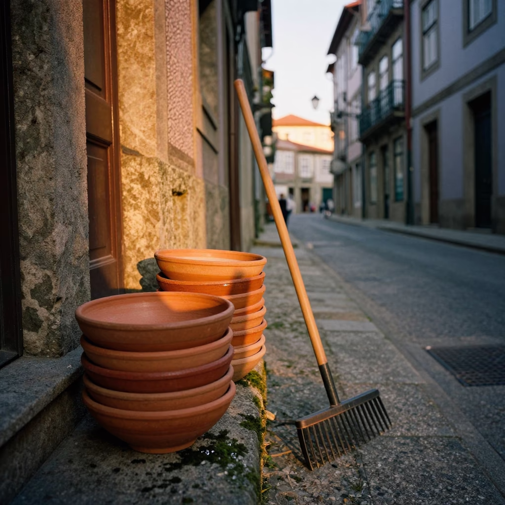 Rake in Porto at Golden Hour in in Porto, Portugal