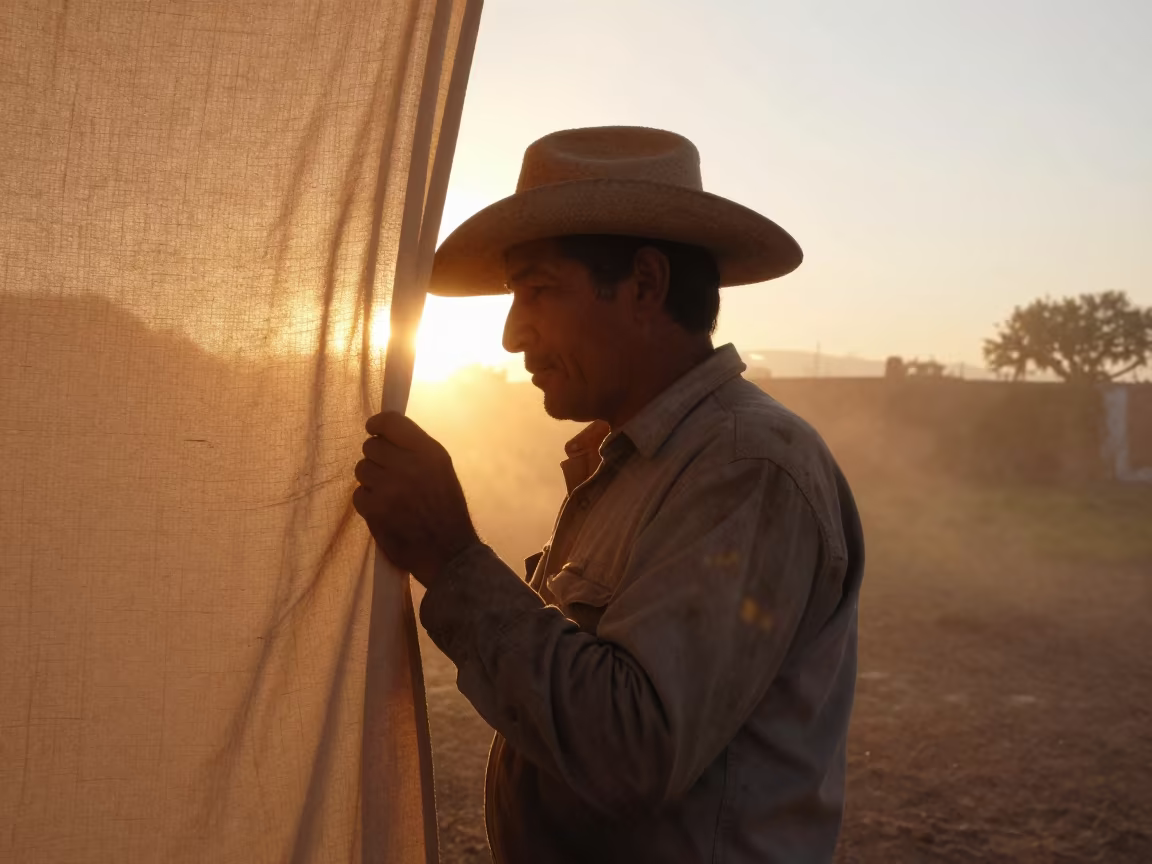 Ranch Hand in Dust at Zacatecas Sunset in in Zacatecas