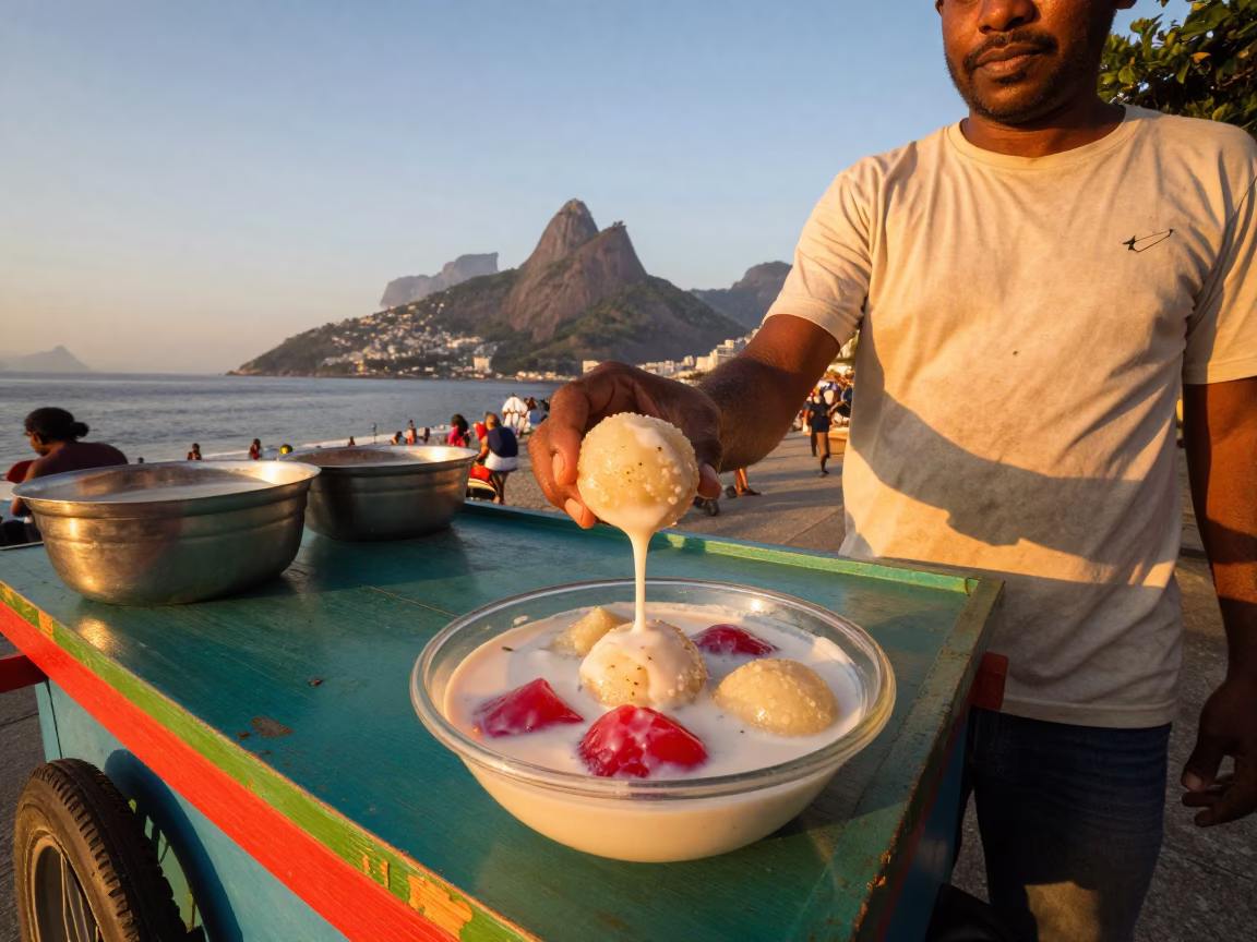 Ras Malai at Copper-toned Light Before Dusk in Rio De Janeiro in in Rio de Janeiro, Brazil