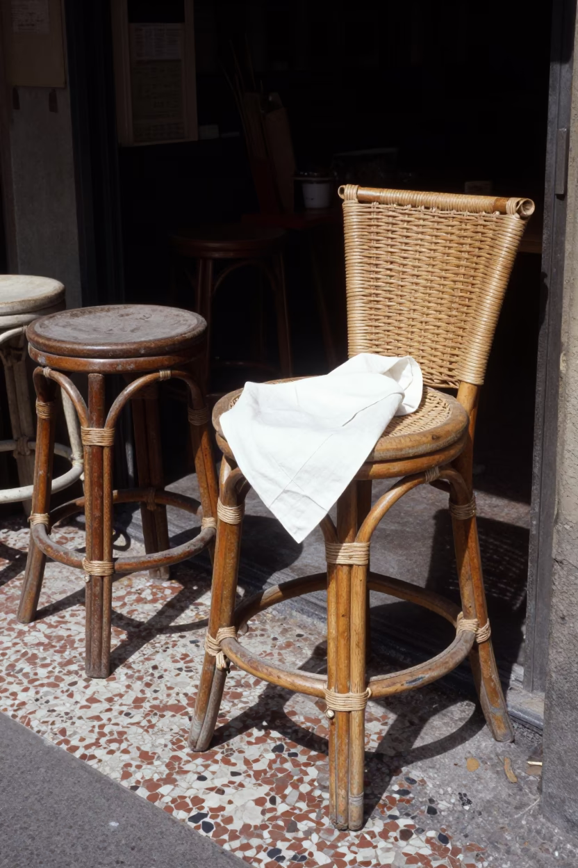 Rattan Chair in Florence in in Florence, Italy