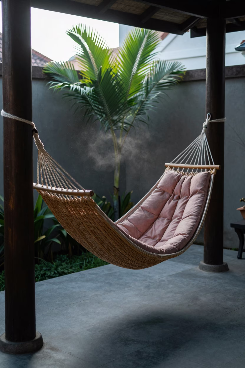 Rattan Hammock in Denpasar in in Denpasar, Indonesia
