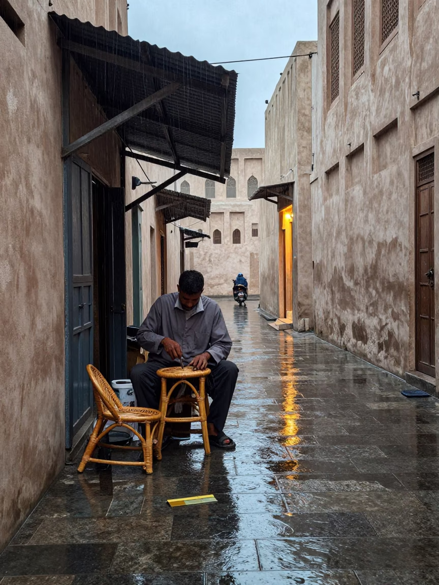 Rattan Stool in Muscat in in Muscat, Oman