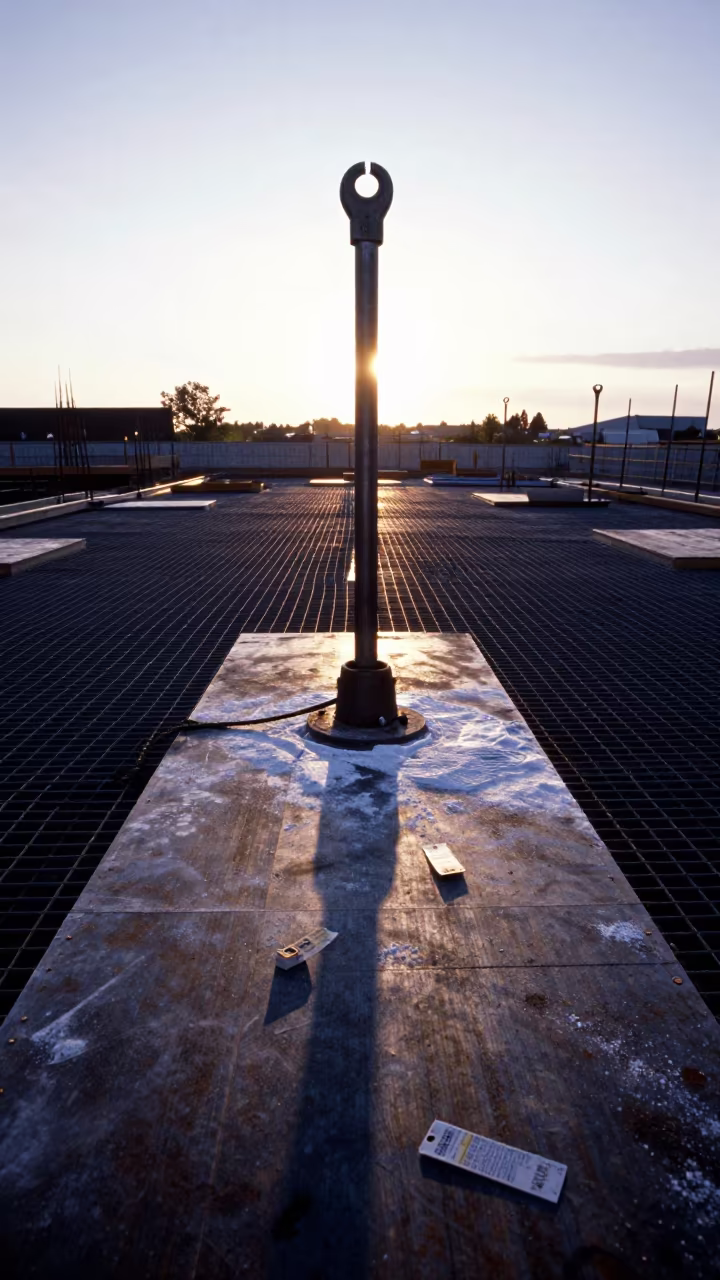 Rebar Coupler Wrench Tin on Danish Construction Deck in on an active construction deck in Denmark