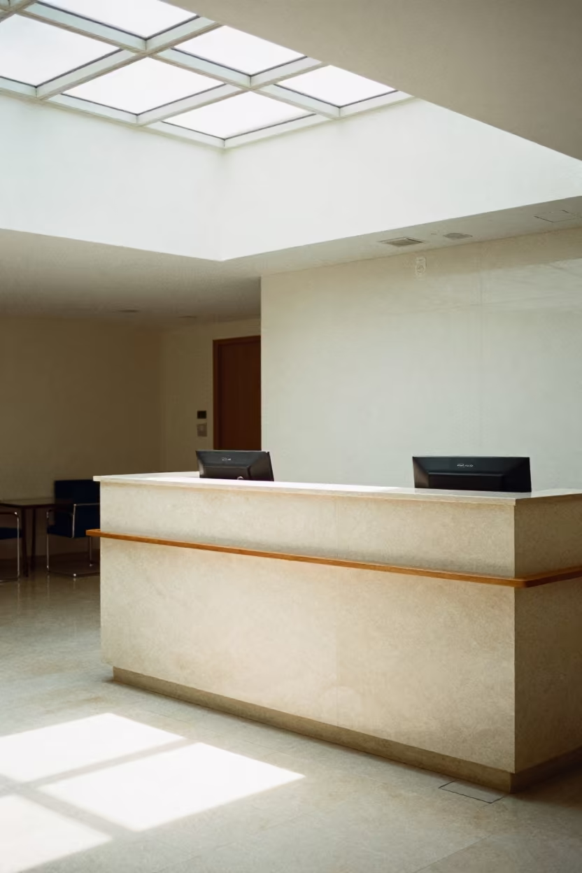 Reception Console in Ghazipur Office Lobby in inside a coworking floor in Ghazipur