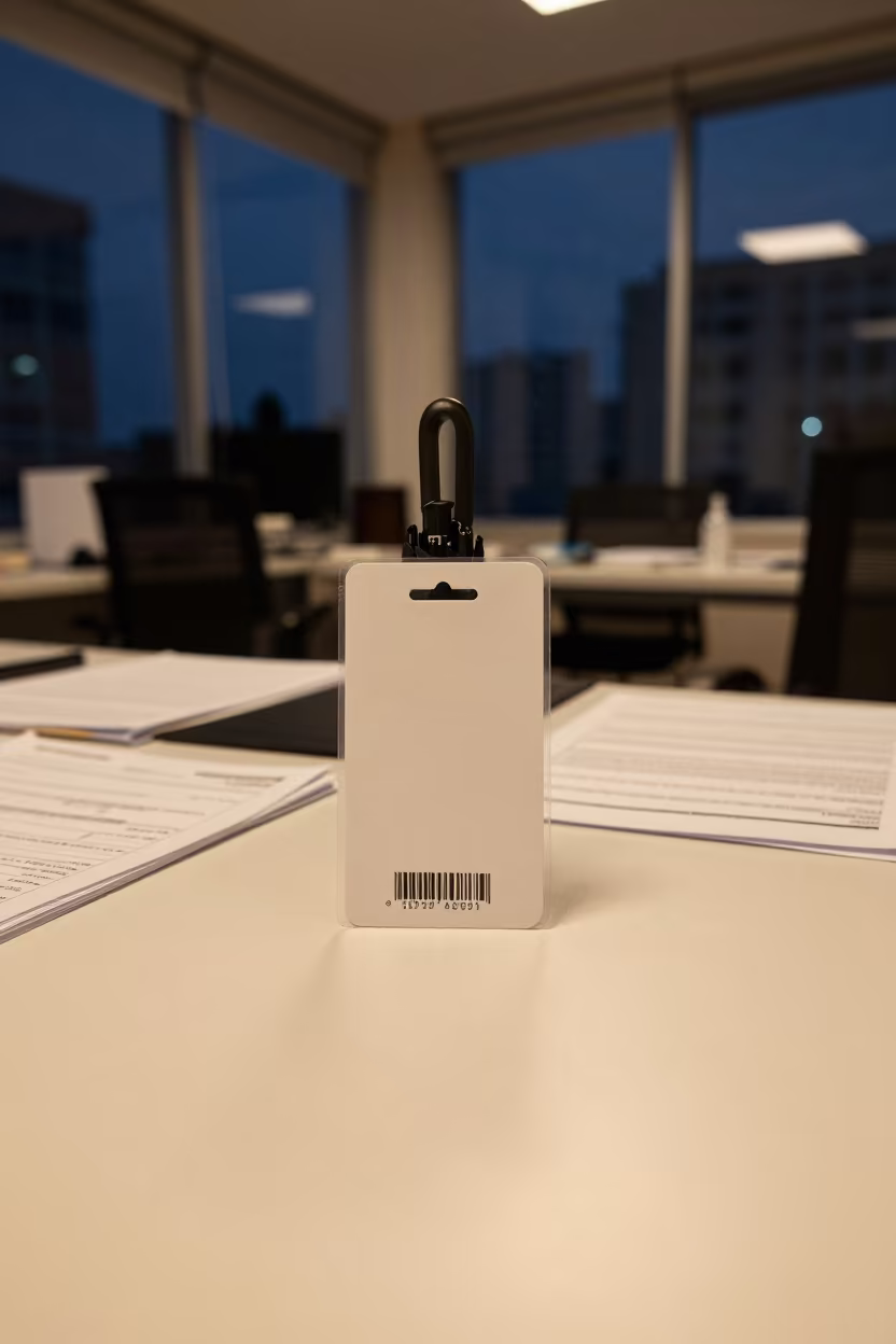 Reception Umbrella Tag Box in Abidjan Office in inside an open-plan office bay near Abidjan