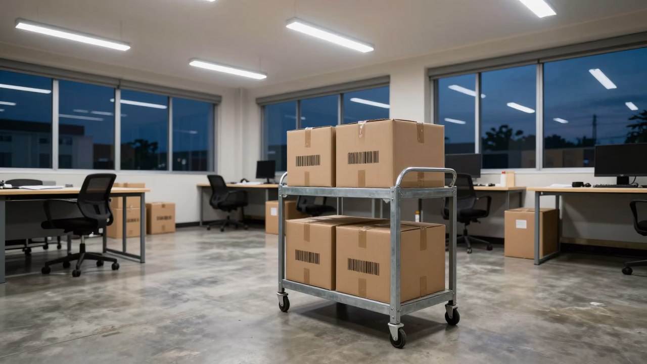 Records Cart in Lagos Coworking Before Dawn in inside a coworking floor near Lagos