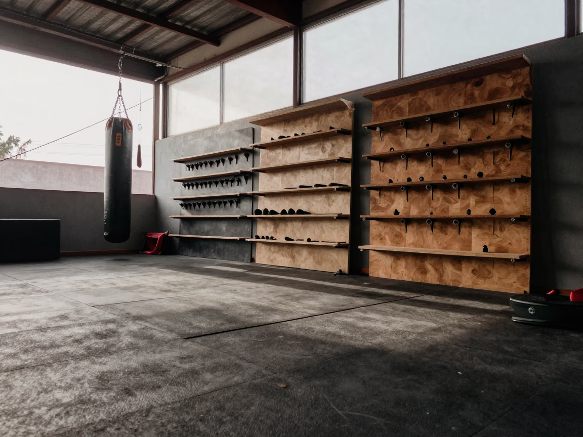 Recovery Percussion Organizers in Mazatlan Gym in inside a climbing gym warmup zone near Mazatlan