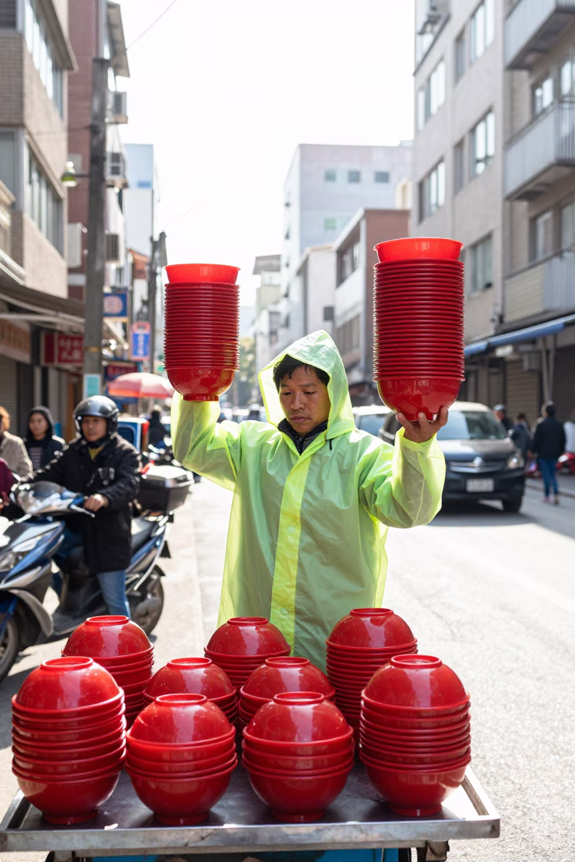 Red Bowls in Kaohsiung in in Kaohsiung, Taiwan