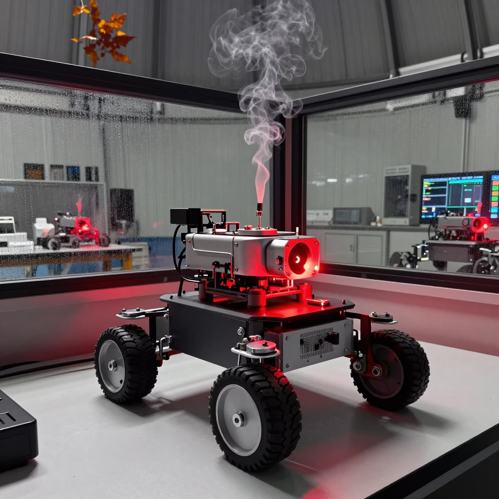Red Light Robot Prototype Sylhet Observatory in inside an observatory control room in Sylhet
