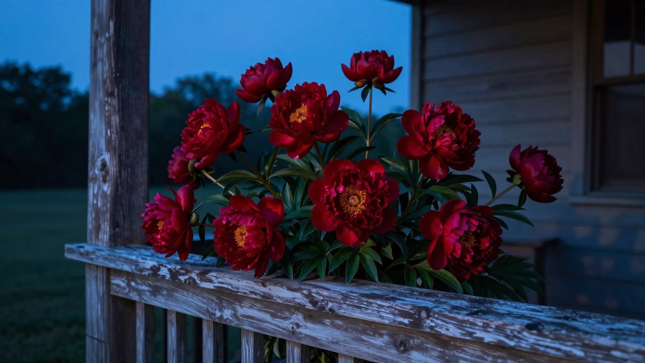 Red Peonies in Nashville in in Nashville, Tennessee, United States