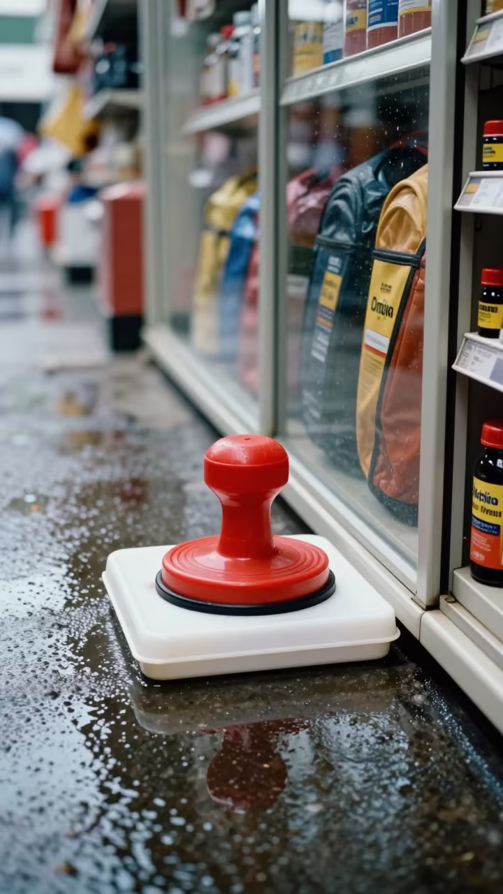 Red Stamp Pad Before Dawn Ondjiva Shop in inside a bright retail aisle in Ondjiva