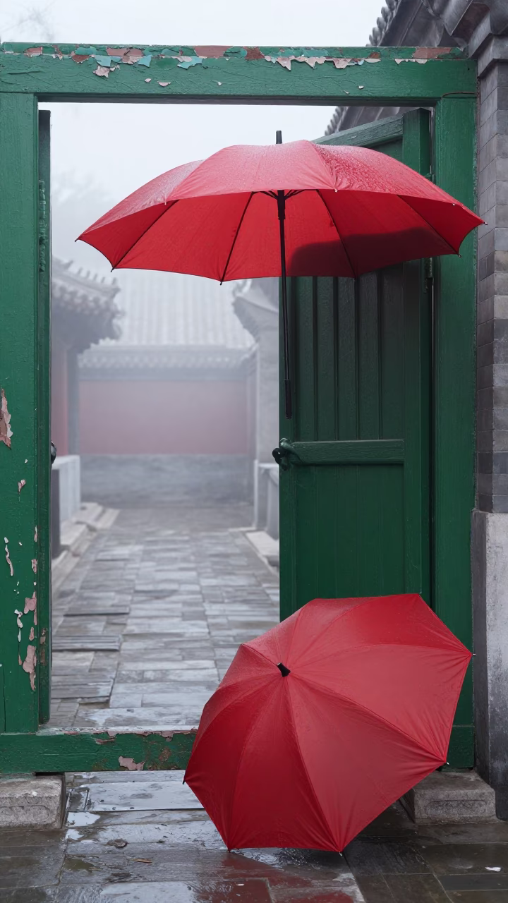Red Umbrella in Beijing in in Beijing, China