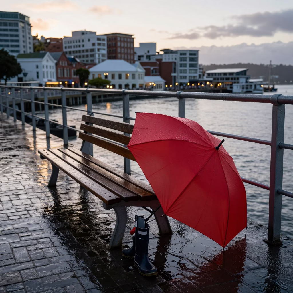 Red Umbrella in Wellington in in Wellington, New Zealand