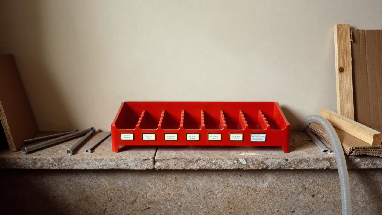 Redline Tube Rack with Tools on Stone Ledge in on a stone ledge near Ludhiana