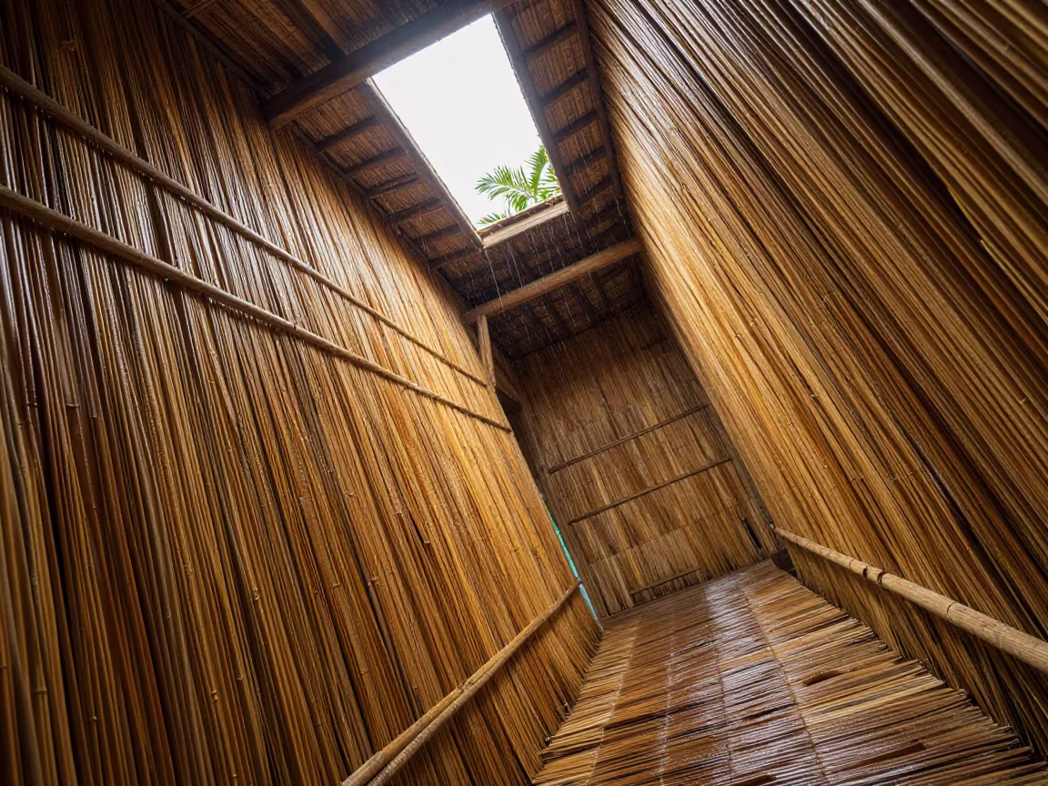 Reed House Skylit Passageway Guayaquil Drizzle in inside a skylit passageway near Guayaquil
