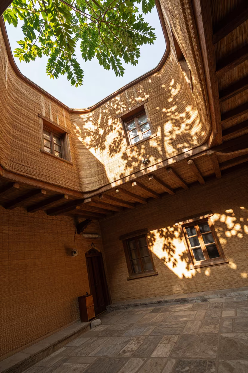 Reed House Vaulted Atrium Trabzon Late Summer in inside a vaulted atrium in Trabzon