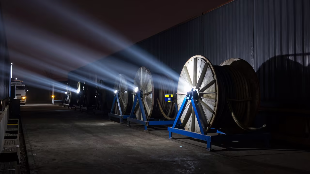 Reefer Hose Reel Rack Night Dispatch Ranchi in inside a cross-dock lane in Ranchi