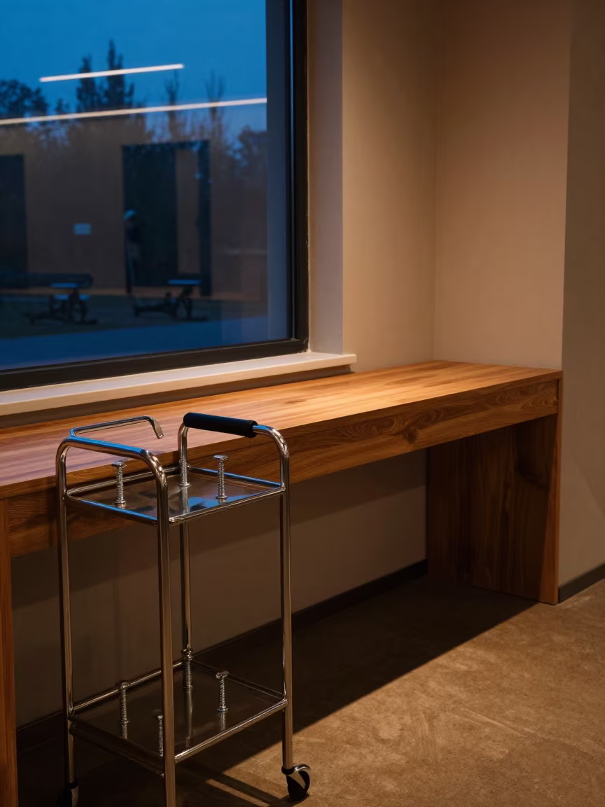 Reformer Screw Caddy Before Studio Sessions in at a gym check-in desk in Changchun