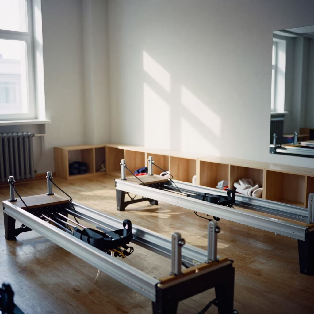 Reformer Studio in Moscow Climbing Gym in inside a climbing gym warmup zone in Patriarch Ponds, Moscow